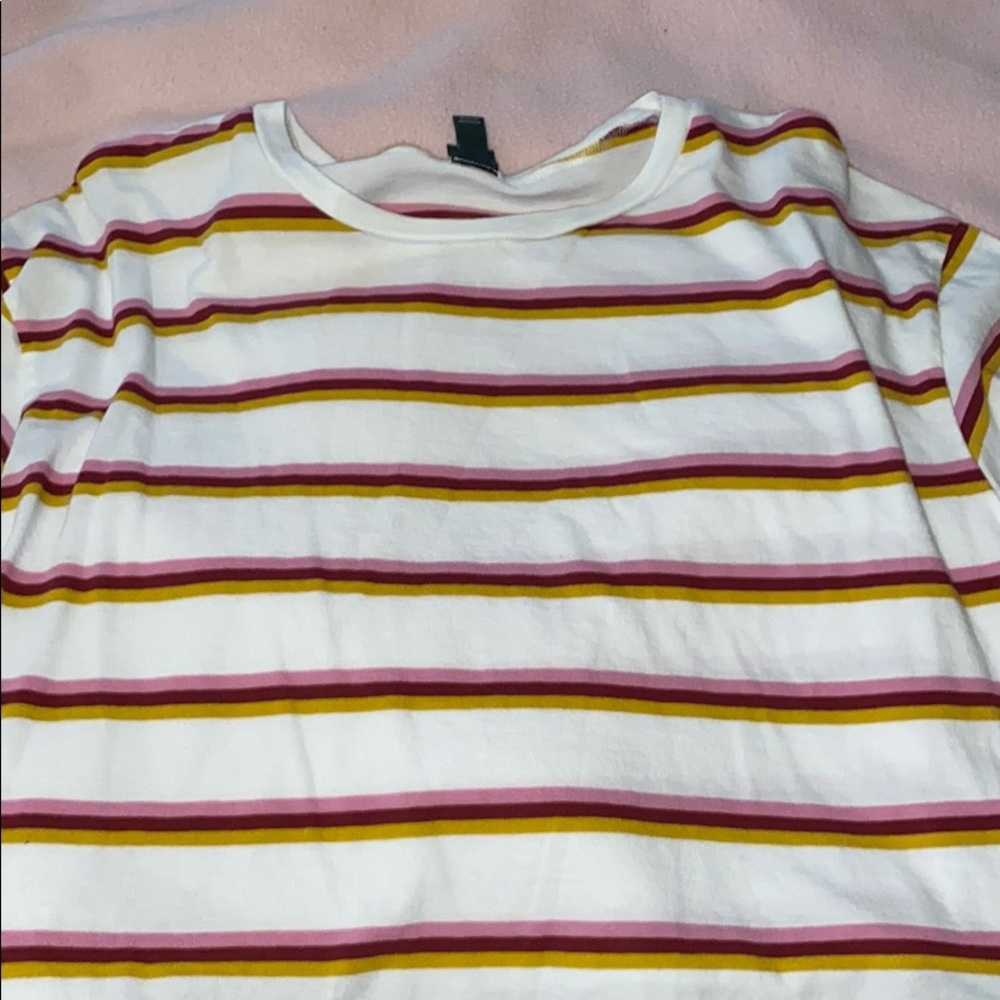 wild fable striped cropped shirt
